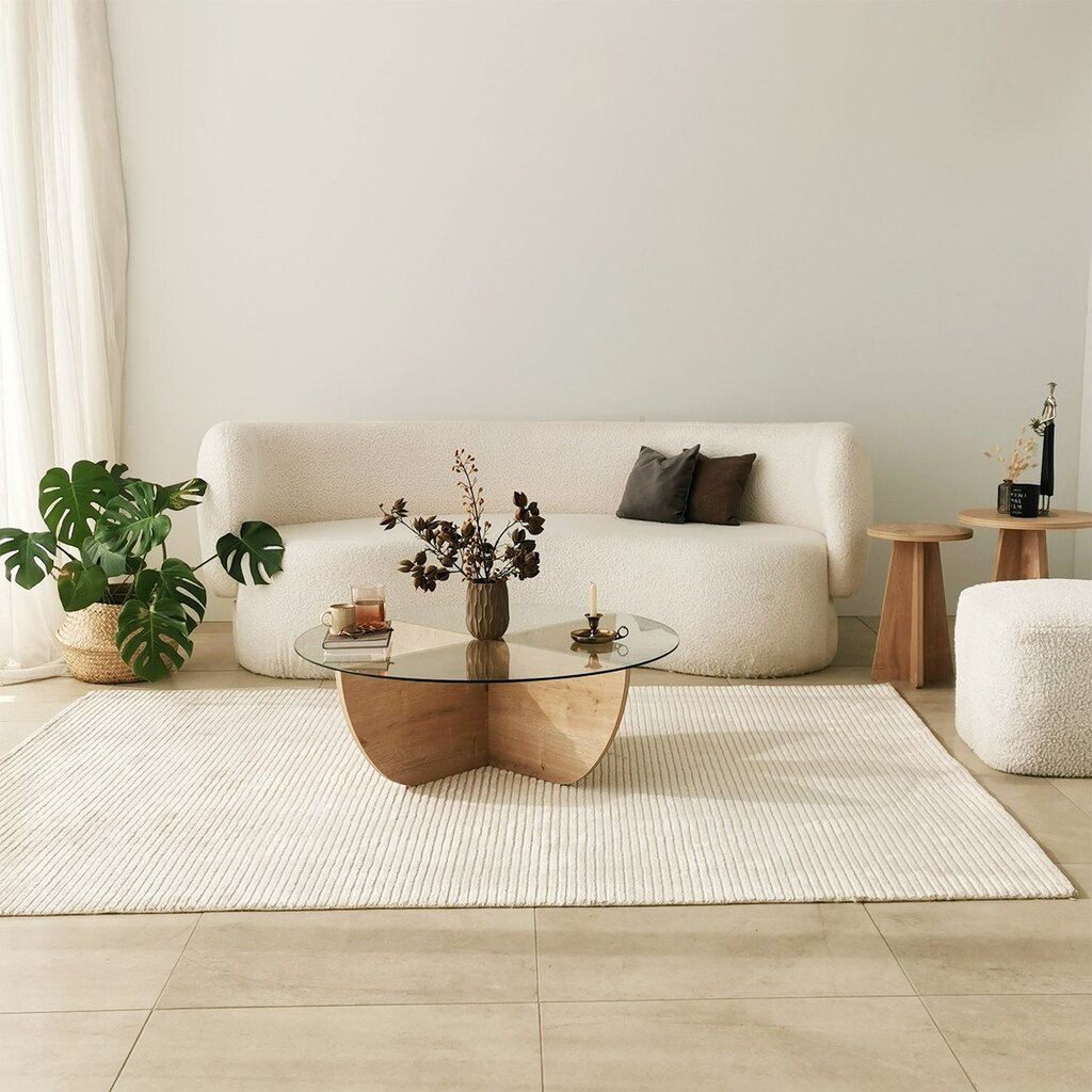 Sohvapöytä Asir, 90x30x90cm, beige hinta ja tiedot | Sohvapöydät | hobbyhall.fi