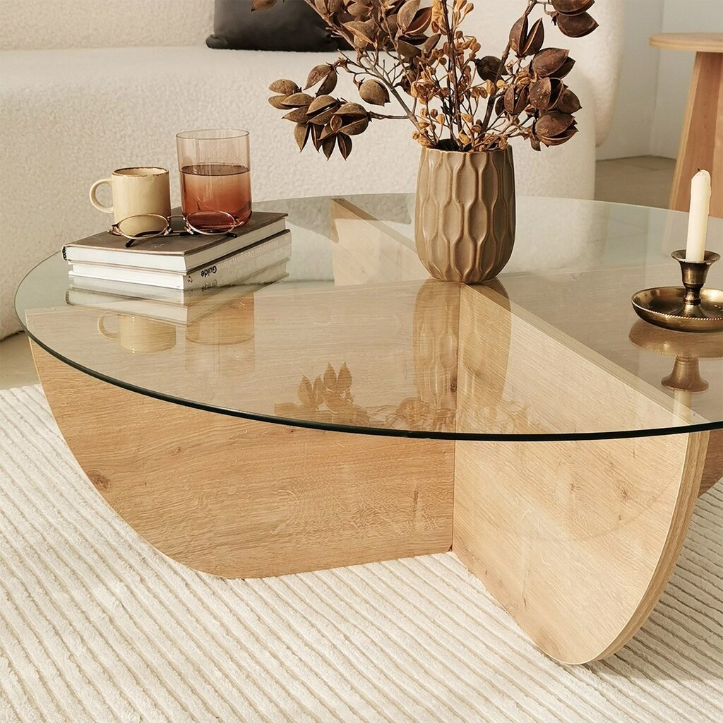 Sohvapöytä Asir, 90x30x90cm, beige hinta ja tiedot | Sohvapöydät | hobbyhall.fi