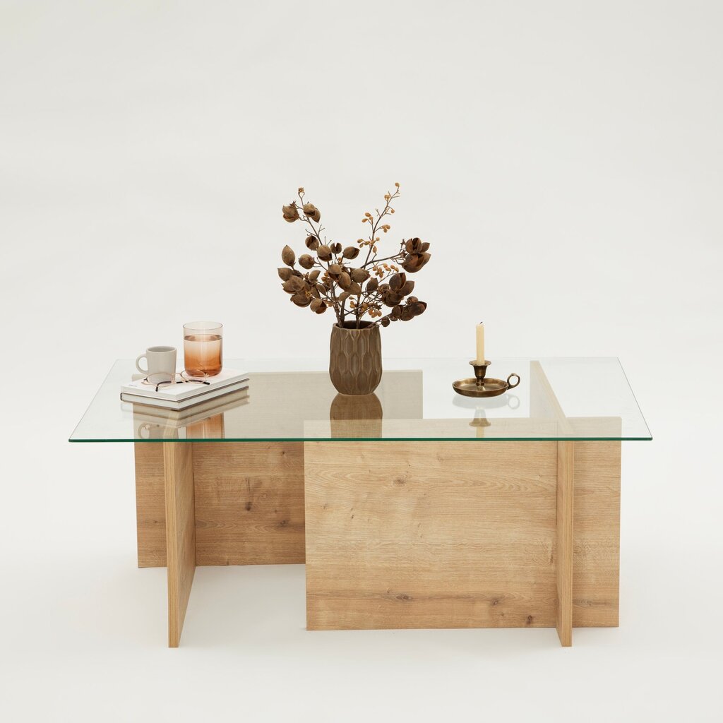 Sohvapöytä Asir, 105x40x65cm, beige hinta ja tiedot | Sohvapöydät | hobbyhall.fi