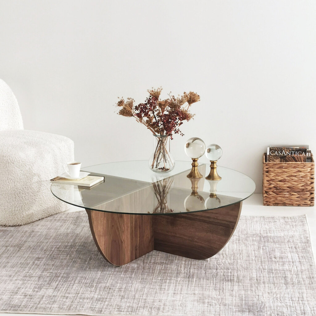 Sohvapöytä Asir, 90x30x90cm, tummanruskea hinta ja tiedot | Sohvapöydät | hobbyhall.fi