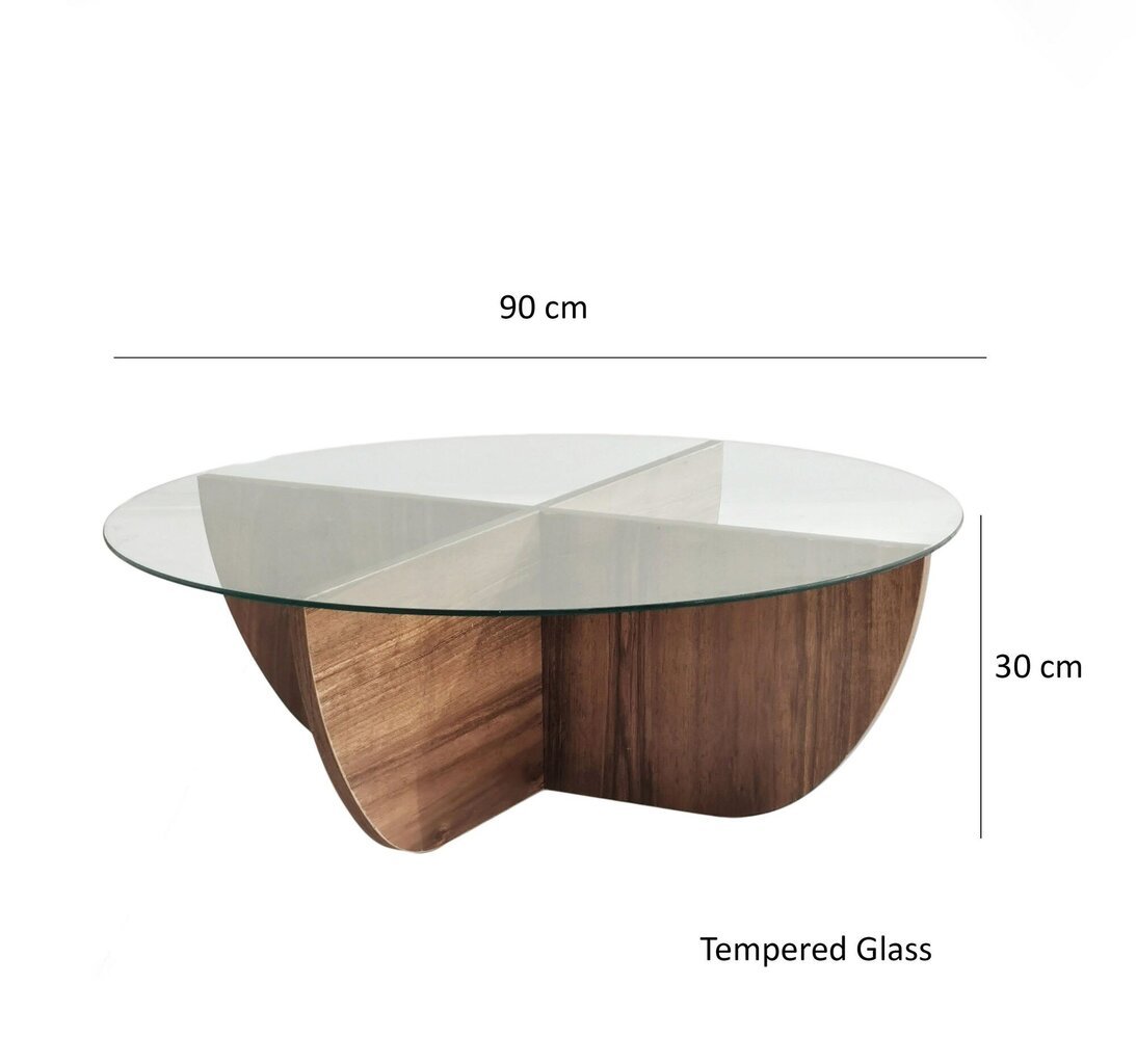 Sohvapöytä Asir, 90x30x90cm, tummanruskea hinta ja tiedot | Sohvapöydät | hobbyhall.fi