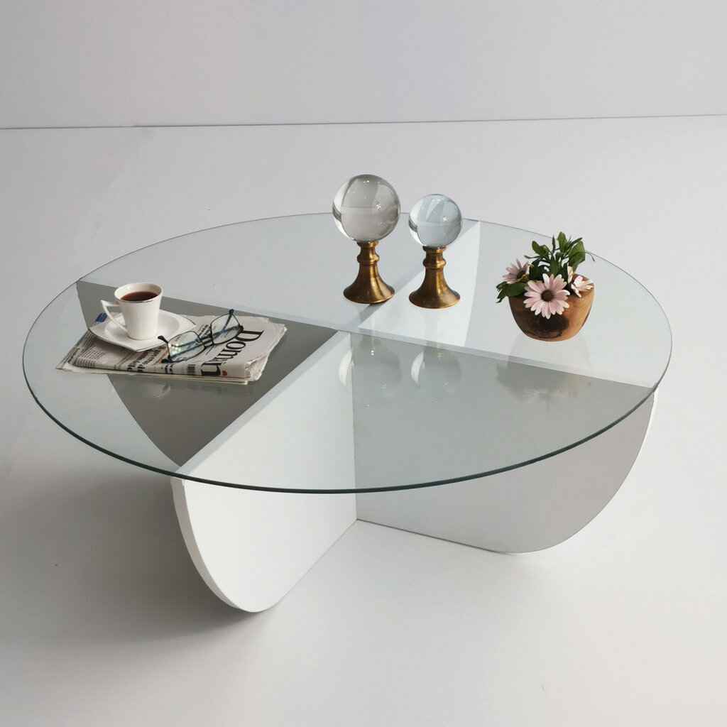 Sohvapöytä Asir, 90x30x90cm, valkoinen hinta ja tiedot | Sohvapöydät | hobbyhall.fi