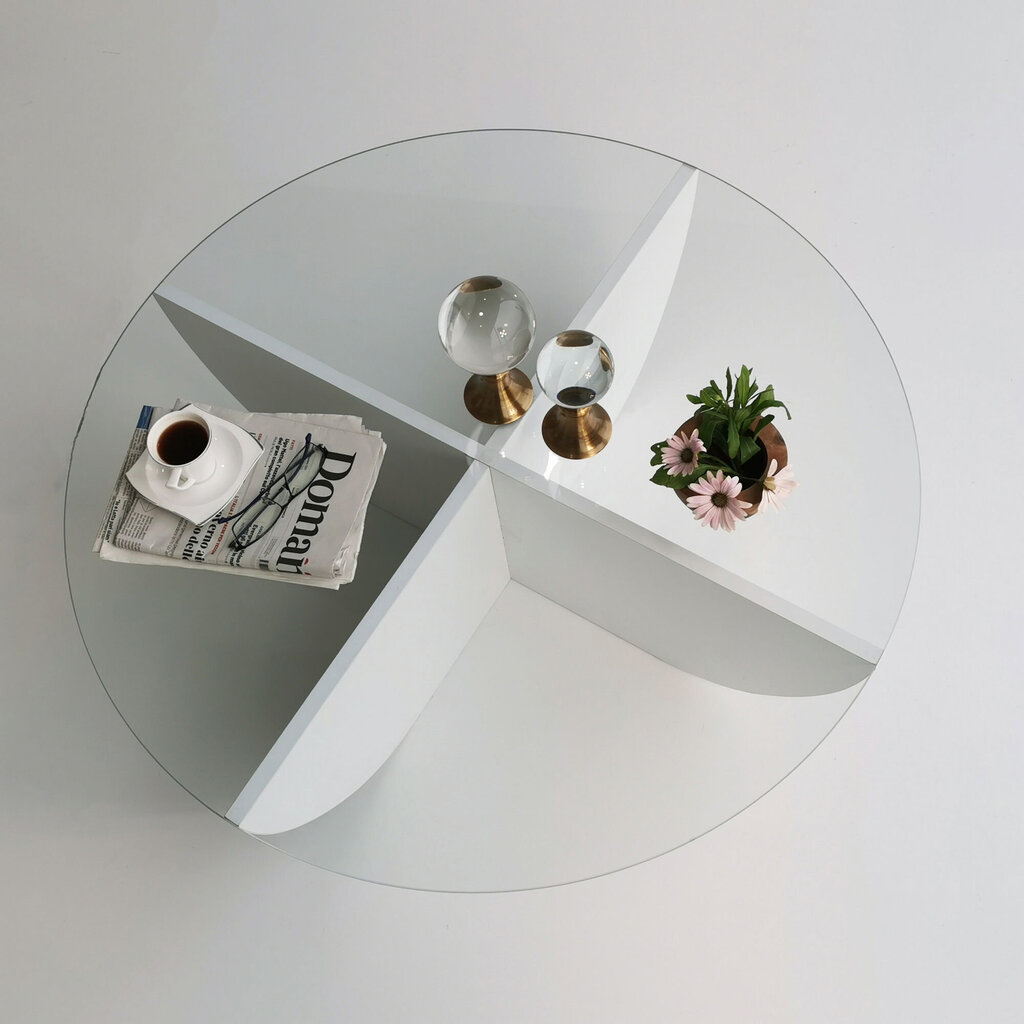 Sohvapöytä Asir, 90x30x90cm, valkoinen hinta ja tiedot | Sohvapöydät | hobbyhall.fi