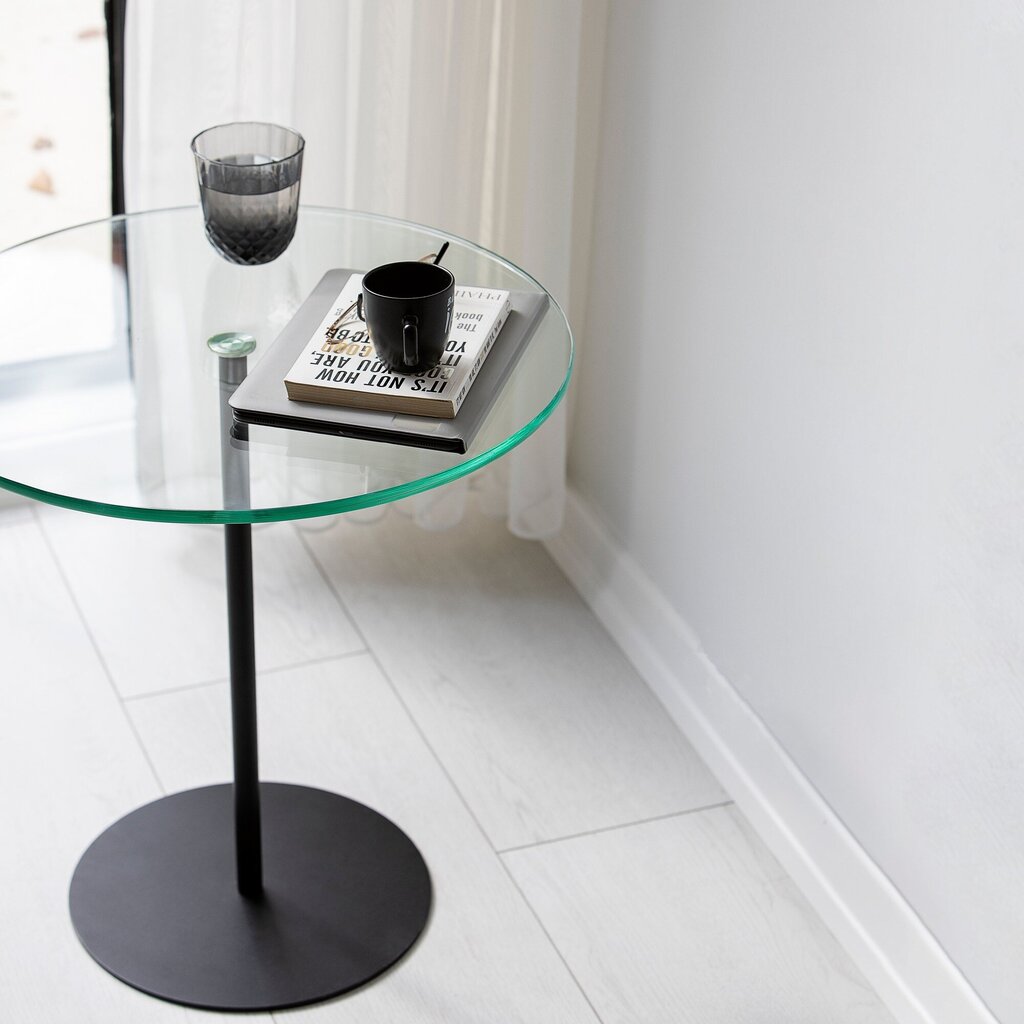 Sivupöytä Asir, 50x50x50cm, musta hinta ja tiedot | Sohvapöydät | hobbyhall.fi