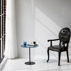 Sivupöytä Asir, 50x50x50cm, musta/sininen hinta ja tiedot | Sohvapöydät | hobbyhall.fi