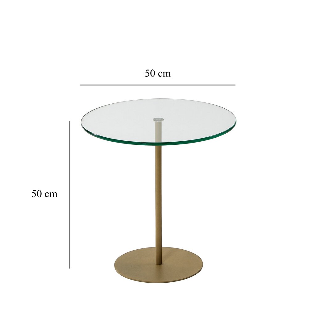 Sivupöytä Asir, 50x50x50cm, kultainen hinta ja tiedot | Sohvapöydät | hobbyhall.fi