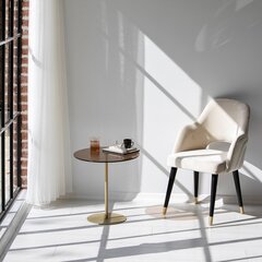 Sivupöytä Asir, 50x50x50cm, kultainen/ruskea hinta ja tiedot | Sohvapöydät | hobbyhall.fi