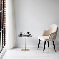 Sivupöytä Asir, 50x50x50cm, kultainen/harmaa hinta ja tiedot | Sohvapöydät | hobbyhall.fi