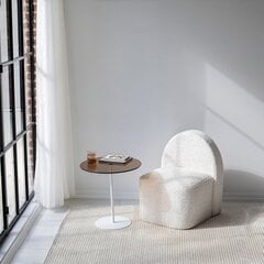 Sivupöytä Asir, 50x50x50cm, valkoinen/ruskea hinta ja tiedot | Sohvapöydät | hobbyhall.fi