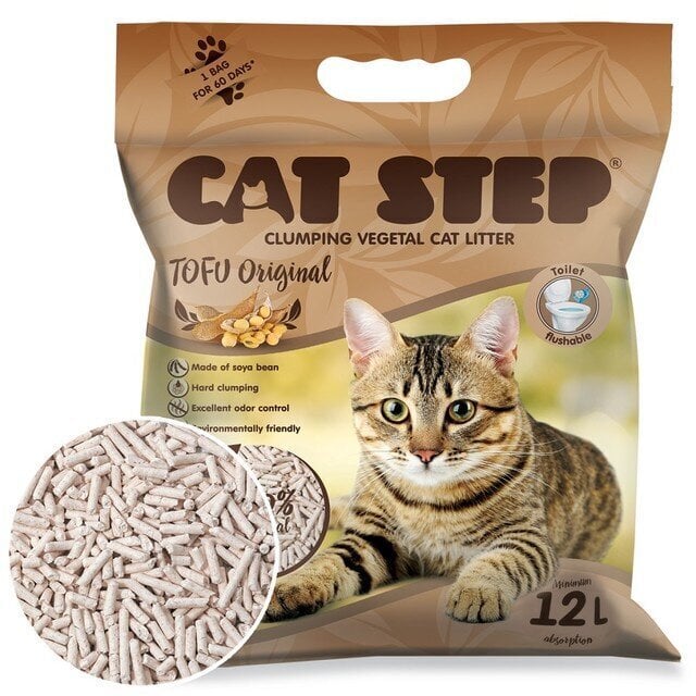 Kissanhiekka Cat Step Tofu Original, 5,6 kg/12 l hinta ja tiedot | Kissanhiekka | hobbyhall.fi