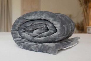 Sherpa Dark Grey fleece, 150x200 cm hinta ja tiedot | Päiväpeitot ja huovat | hobbyhall.fi