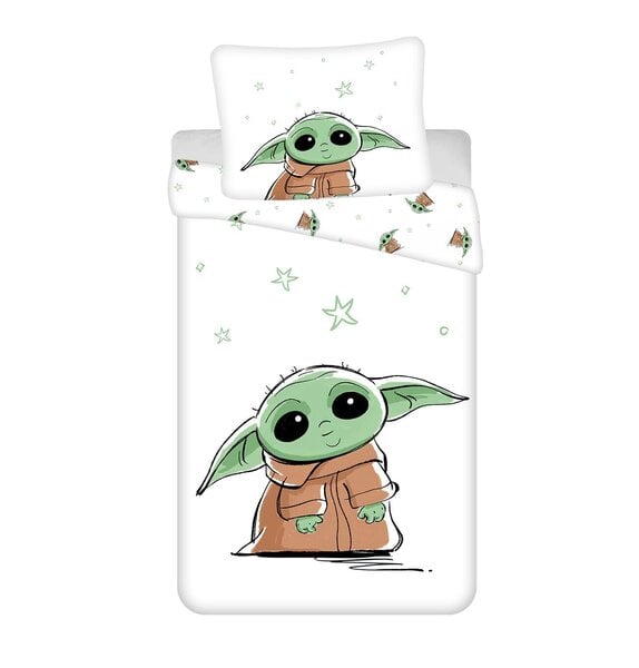 Star Wars Baby Yoda -vuodevaatesetti lapsille, 140x200 cm, 2 osaa