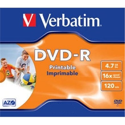 Verbatim DVD-R 4,7GB/16X, jewel Wide Print