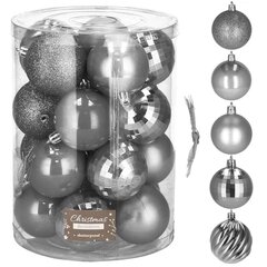 Joulupallot, hopea, 20 kpl. hinta ja tiedot | Joulukuusen koristeet | hobbyhall.fi