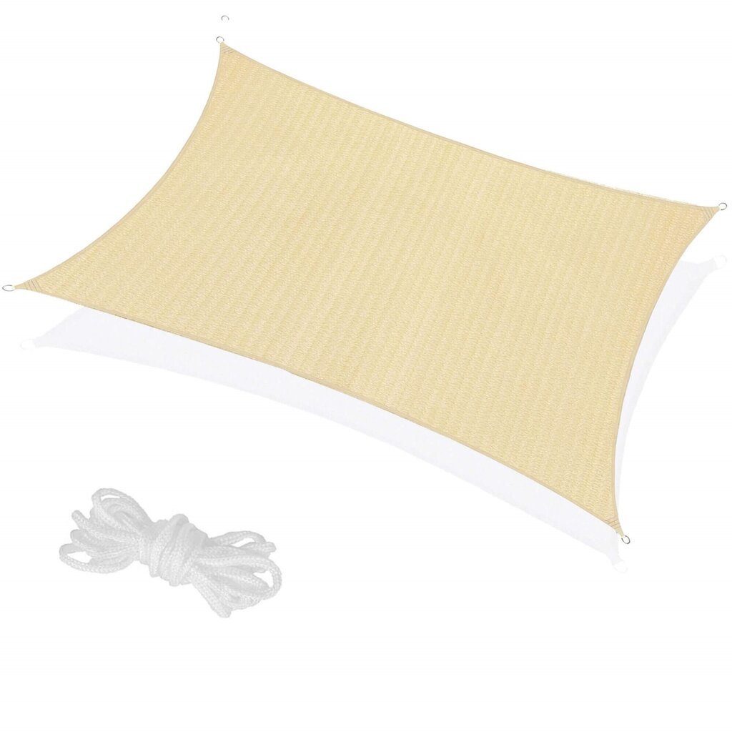 Aurinkopurje Springos SN1069 4 x 3m beige hinta ja tiedot | Aurinkovarjot ja markiisit | hobbyhall.fi