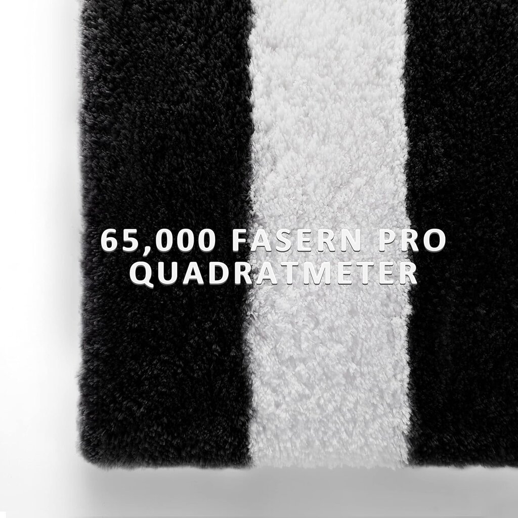 Liukumaton kylpyhuonematto Chakme, 61 x 120 cm, musta/valkoinen hinta ja tiedot | Kylpyhuoneen sisustus | hobbyhall.fi