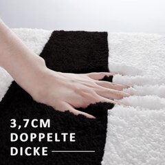 Liukumaton kylpyhuonematto Chakme, 61 x 91 cm, musta/valkoinen hinta ja tiedot | Kylpyhuoneen sisustus | hobbyhall.fi