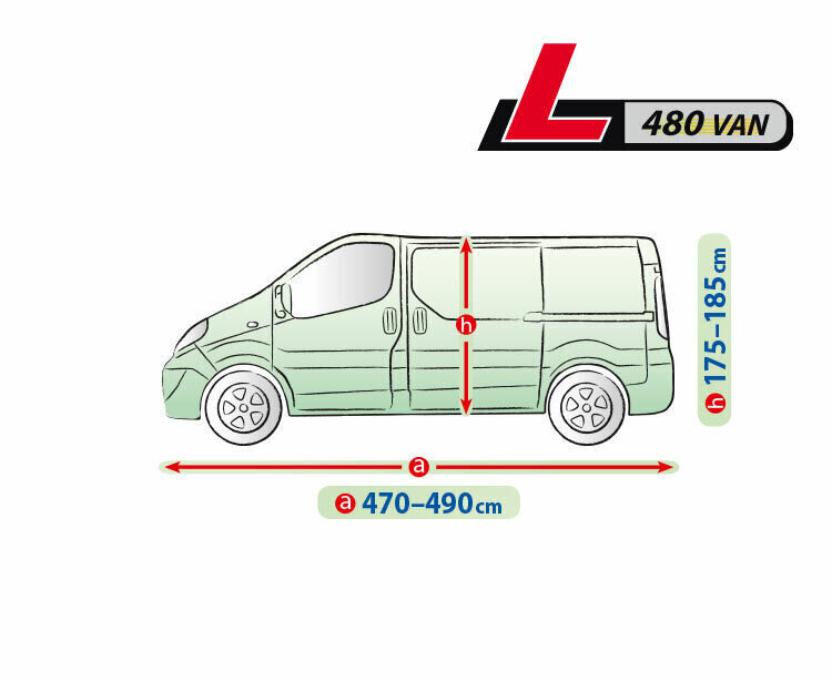 Autosuojus 470-490cm Kegel-Blazusiak L480 Van Kegel-Blazusiak 5-4154-248-3020 hinta ja tiedot | Lisätarvikkeet autoiluun | hobbyhall.fi