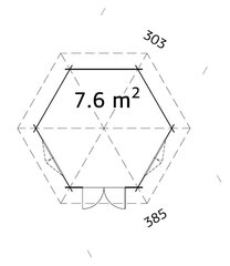 Huvimaja Hanna 7,6 m² harmaalla puunsuojalla hinta ja tiedot | Piharakennukset | hobbyhall.fi