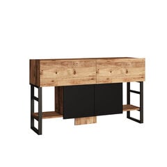 Sivupöytä Asir, 138,8x83,6x43,3cm, ruskea/musta hinta ja tiedot | Sivupöydät | hobbyhall.fi
