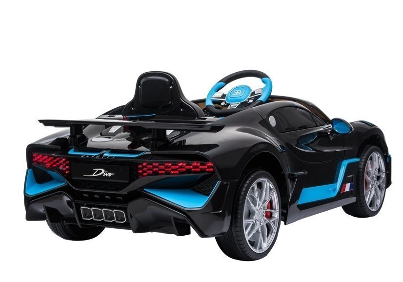 Bugatti Divo yksipaikkainen sähköauto lapsille, musta hinta ja tiedot | Lasten sähköautot | hobbyhall.fi