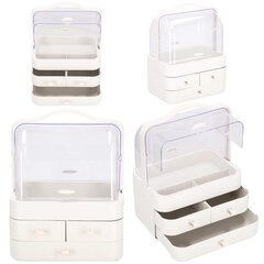 Kosmetiikkarasia BEAUTY BOX 3 DRAWERS CREAM hinta ja tiedot | Kosmetiikkalaukut ja peilit | hobbyhall.fi