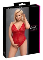 Seksikäs body Cottelli Curves, punainen 4XL hinta ja tiedot | Seksikkäät asut naisille | hobbyhall.fi