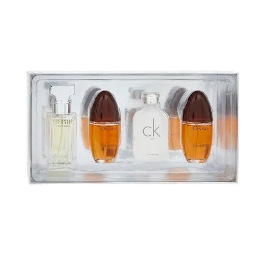 Setti Calvin Klein naisille Eternity EDP 15 ml + CK One EDT 15 ml + Obsession EDP 2x15 ml hinta ja tiedot | Naisten hajuvedet | hobbyhall.fi