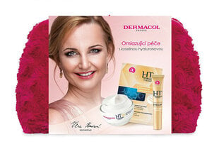 Setti Dermacol 3D Hyaluron Therapy I: Hyaluron Therapy 3D Wrinkle Filler -päivävoide, 50 ml + Ht 3D Intensive Hydrating Mask, 2x8 ml + Hyaluron Therapy 3D Eye & Lip Wrinkle Filler Cream - silmänympärys- ja huulivoide, 15 ml + kosmetiikkalaukku. hinta ja tiedot | Kasvovoiteet | hobbyhall.fi