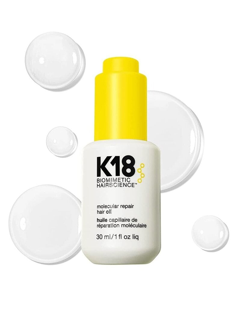 Korjaava hiusöljy K18 Biomimetic Hairscience Molecular, 30 ml hinta ja tiedot | Hiusnaamiot, öljyt ja seerumit | hobbyhall.fi