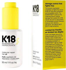 Korjaava hiusöljy K18 Biomimetic Hairscience Molecular, 30 ml hinta ja tiedot | Naamiot, öljyt ja seerumit | hobbyhall.fi