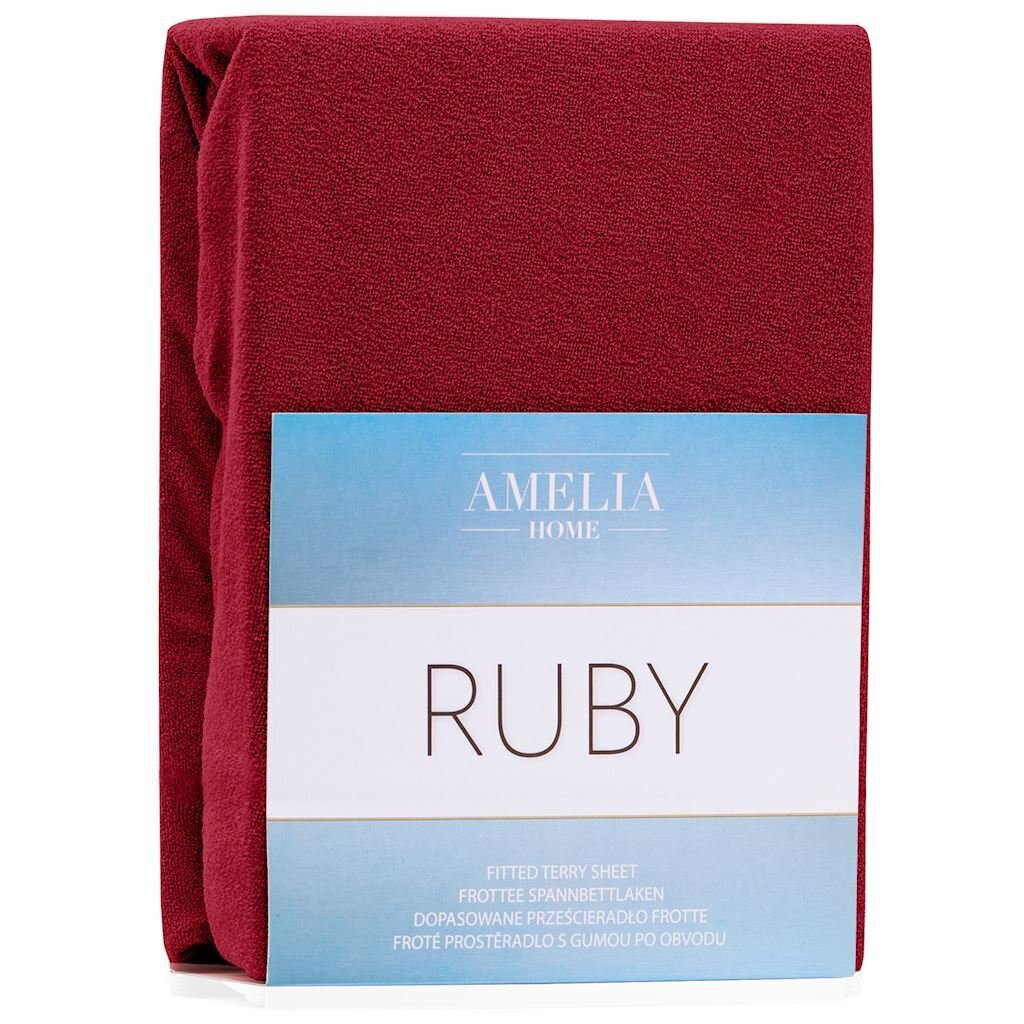 AmeliaHome Ruby -muotoonommeltu lakana, t.punainen hinta ja tiedot | Lakanat | hobbyhall.fi