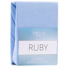 AmeliaHome Ruby -muotoonommeltu lakana, v.sininen 160x200 hinta ja tiedot | Lakanat | hobbyhall.fi