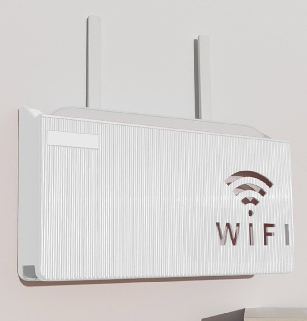 Wi-Fi-reitittimen seinäteline Perf, valkoinen hinta ja tiedot | Hyllyt | hobbyhall.fi