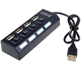 4-porttinen USB 2.0 -jakaja Perf hinta ja tiedot | Adapterit | hobbyhall.fi