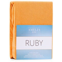 AmeliaHome Ruby -muotoonommeltu lakana 180x200 cm, oranssi hinta ja tiedot | Lakanat | hobbyhall.fi