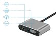 USB-C 4W1 USB-C 4W1 HDMI 4K VGA USB Zenwire hinta ja tiedot | Adapterit | hobbyhall.fi