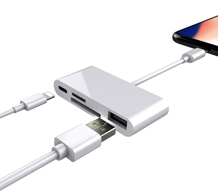 Sovitinkortinlukija Lightning micro SD USB iPhone hinta ja tiedot | Adapterit | hobbyhall.fi