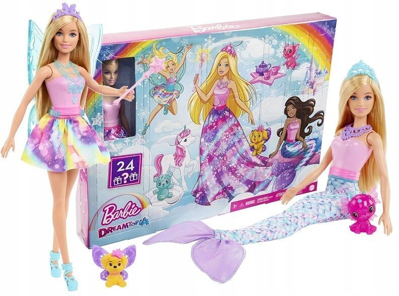 Barbie Dreamtopia Joulukalenteri Fantasy Land HGM66 hinta ja tiedot | Tyttöjen lelut | hobbyhall.fi