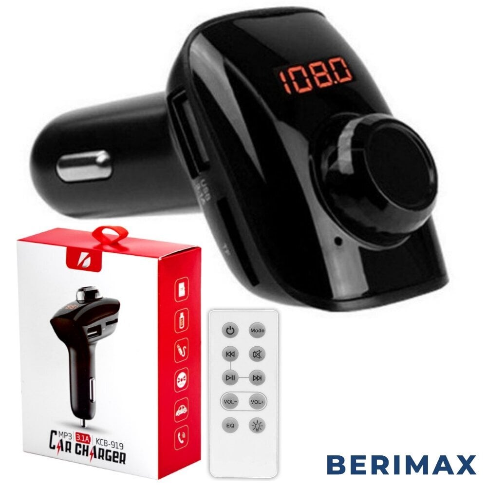 BERIMAX FM-modulaattori, jossa on kaukosäädin FM15 BRM_0506017 hinta ja tiedot | FM-lähettimet ja -sovittimet | hobbyhall.fi