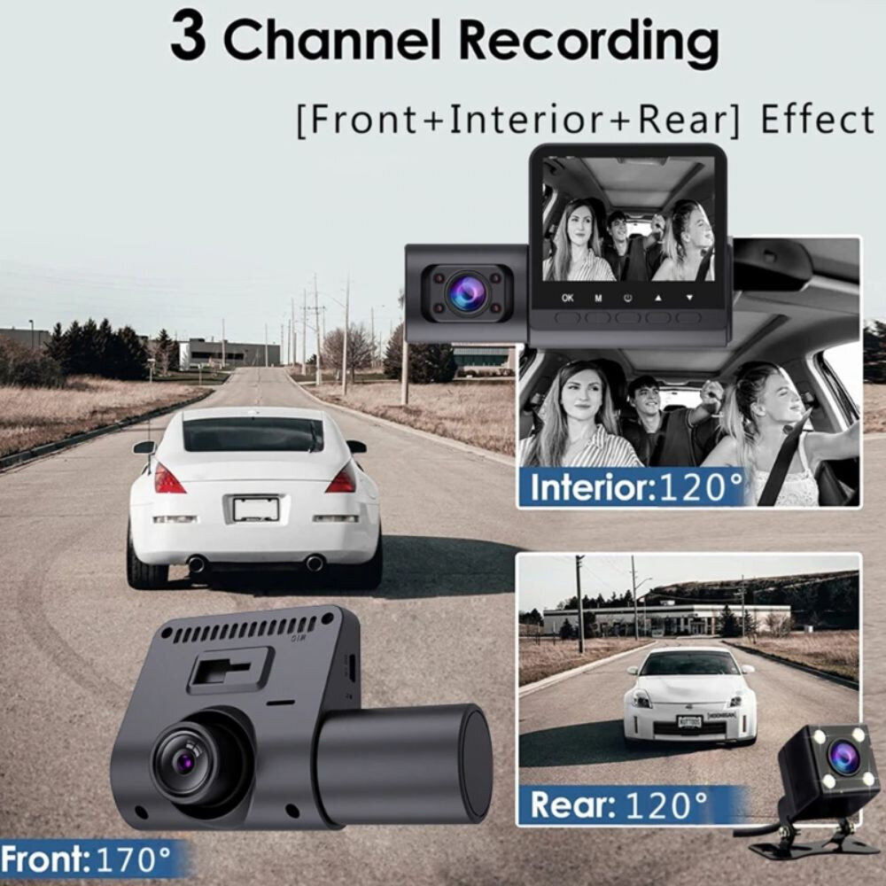 BERIMAX Videonauhuri, jossa on peruutuskamera VD3K BRM_1460182 hinta ja tiedot | Autokamerat | hobbyhall.fi