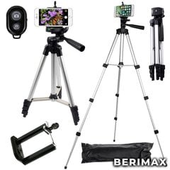 Teleskooppinen kolmijalkainen puhelinteline MK1 BERIMAX BRM_2008007 hinta ja tiedot | Berimax Puhelimet, älylaitteet ja kamerat | hobbyhall.fi