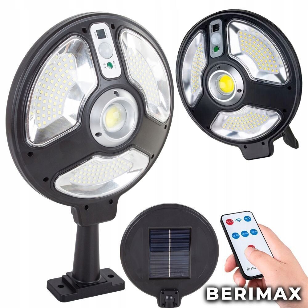 Aurinkovalaisin 150 LED SL150L BERIMAX BRM_5907451335550 hinta ja tiedot | Puutarha- ja ulkovalot | hobbyhall.fi