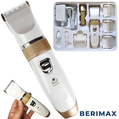 Ladattava hiustenleikkuri kahdella akulla BERIMAX BRM_0403001WT hinta ja tiedot | Berimax Radiopuhelimet ja antennit | hobbyhall.fi