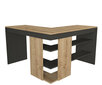 Työpöytä Asir, 120x73,8x120cm, beige/musta hinta ja tiedot | Tietokonepöydät ja työpöydät | hobbyhall.fi