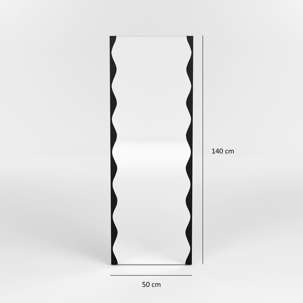 Peili Asir, 50x140cm, musta hinta ja tiedot | Kylpyhuonepeilit | hobbyhall.fi