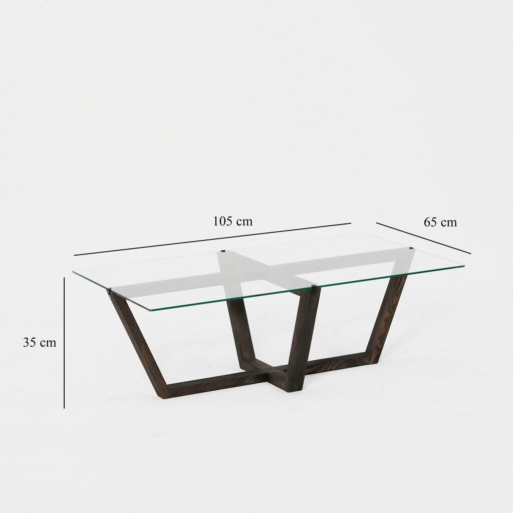 Sohvapöytä Asir, 105x35x65cm, tummanruskea hinta ja tiedot | Sohvapöydät | hobbyhall.fi
