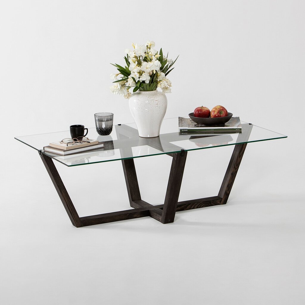 Sohvapöytä Asir, 105x35x65cm, tummanruskea hinta ja tiedot | Sohvapöydät | hobbyhall.fi