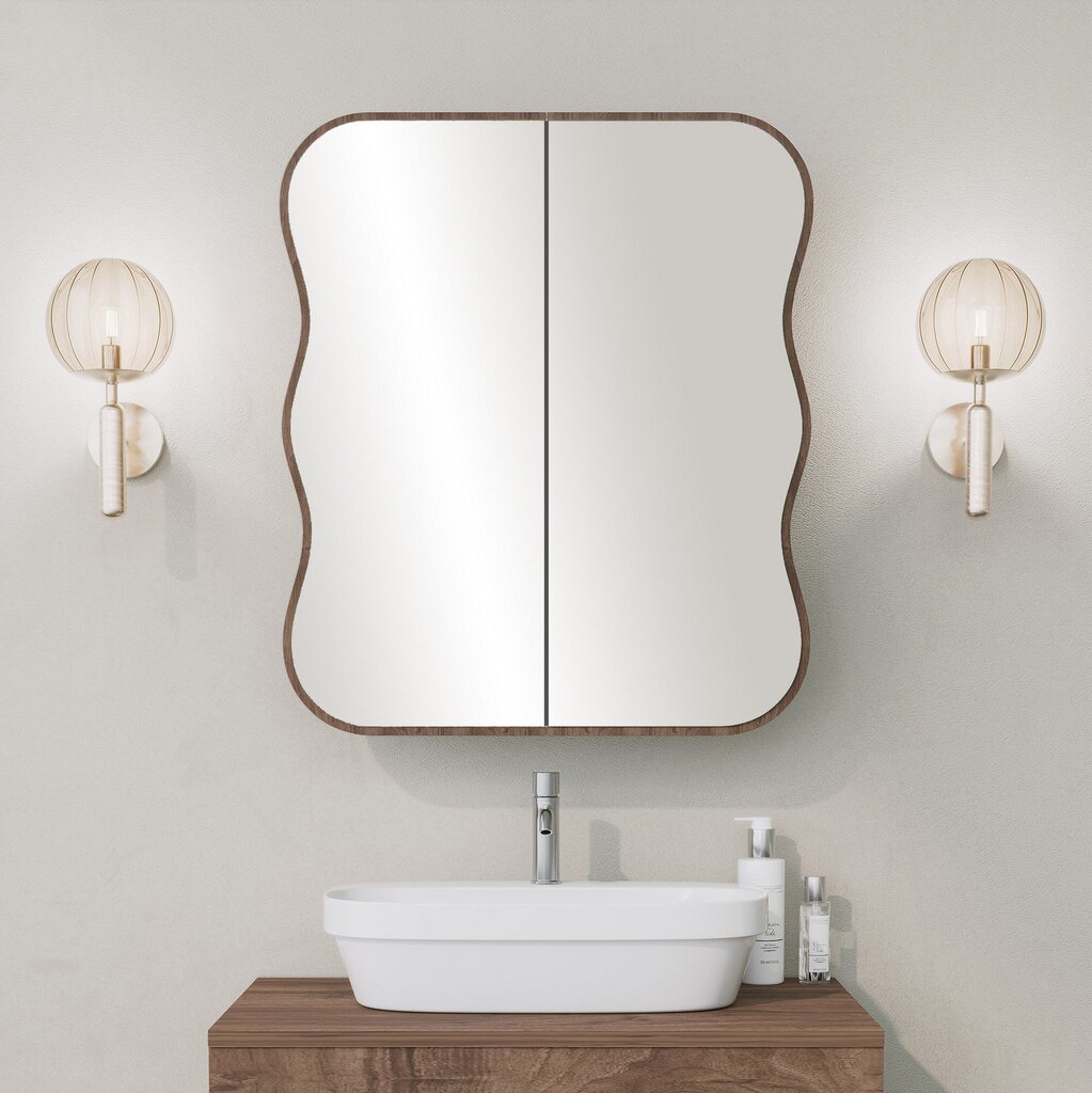 Kylpyhuonekaappi Asir, 12x45x50cm, ruskea hinta ja tiedot | Kylpyhuonekaapit | hobbyhall.fi