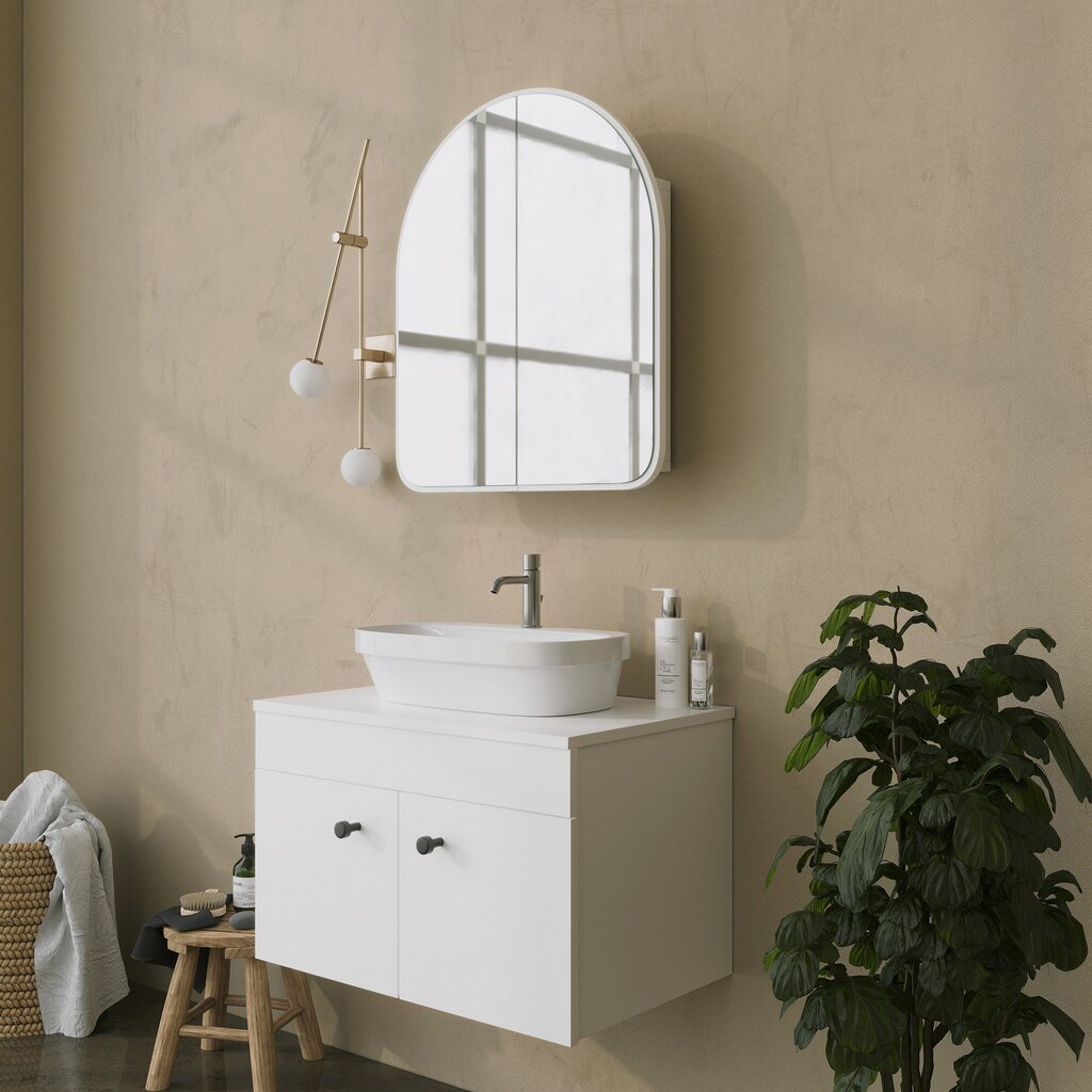Kylpyhuonekaappi Asir, 12x45x50cm, valkoinen hinta ja tiedot | Kylpyhuonekaapit | hobbyhall.fi